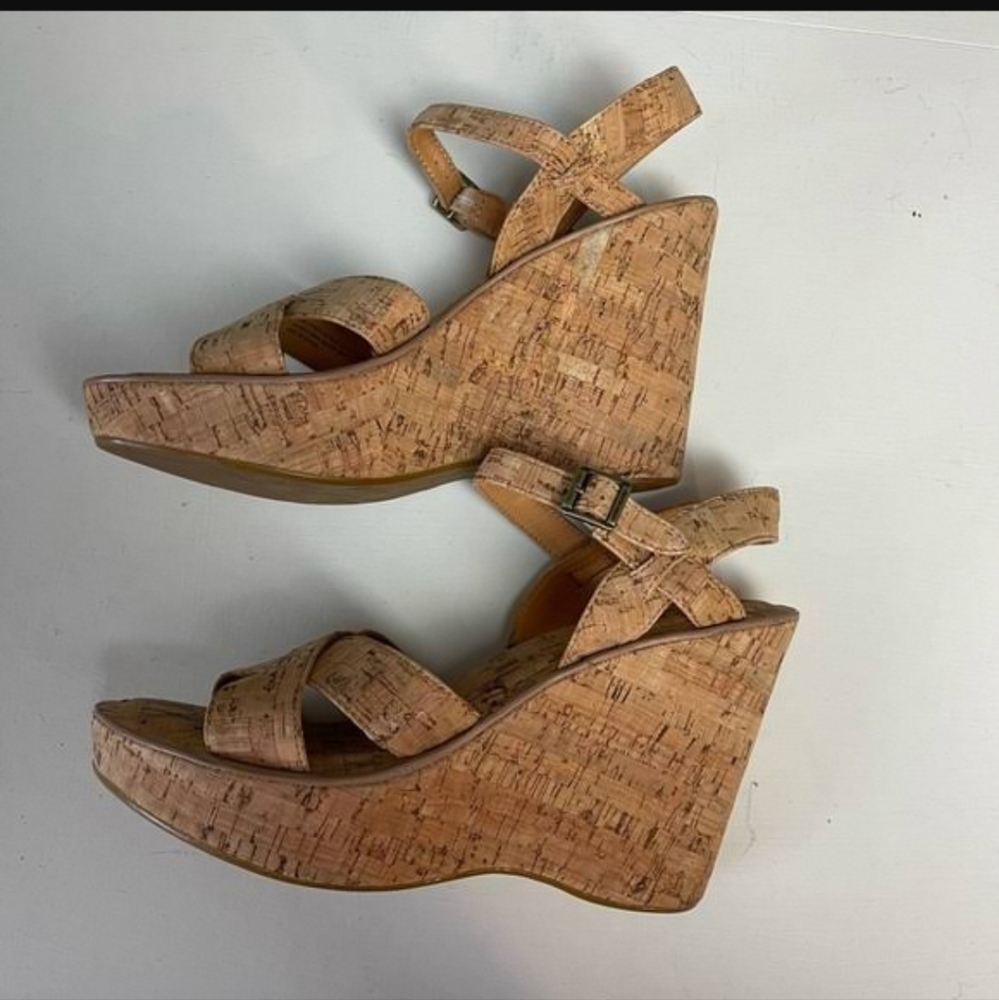 Women's Shoes Kork Ease AVA Platform Wedge Sandals Comfort Natural Cork Size 11